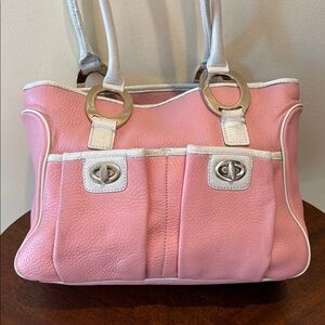 Antonio Melani  shoulder bag  2 front turn lock pockets  Three interior sections